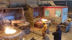 Three 4mthour induction melting furnaces have been repowered to produce 6 mthour addressing the English foundryrsquos expanded production requirements Three 4mthour induction melting furnaces have been repowered to produce 6 mthour addressing the English foundryrsquos expanded production requirements