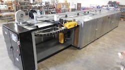 Electric infrared heater modules can be designed to work individually for installation in small areas ganged together for larger placements or even mounted from a ceiling or wall Electric infrared heater modules can be designed to work individually for installation in small areas ganged together for larger placements or even mounted from a ceiling or wall