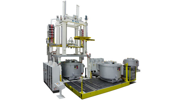 The Kurtz Type AL1816 FSC lowpressure casting machine with furnace shuttle