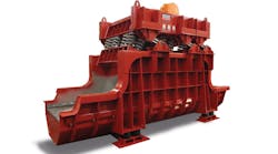 This Conveyor Dynamics combination system requires less floor space to achieve optimal performance, with an open design that simplifies mold loading for shakeout, and sand reclamation returns to original grain sizes, low LOI, and tramp metal/debris removal. This Conveyor Dynamics combination system requires less floor space to achieve optimal performance, with an open design that simplifies mold loading for shakeout, and sand reclamation returns to original grain sizes, low LOI, and tramp metal/debris removal.