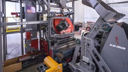 This 28cuft drum blast machine replaced two standard ldquotumblastrdquo systems that had grown too unreliable too demanding of maintenance and too prone to damaging parts This 28cuft drum blast machine replaced two standard ldquotumblastrdquo systems that had grown too unreliable too demanding of maintenance and too prone to damaging parts