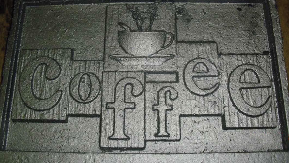 The finished steel casting formed in a foam mold demonstrating a quottransitive manufacturingquot process