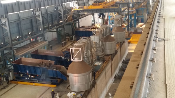 BSRM melts mild steel grades and continuously casts billets to feed its rolling mill to produce concrete reinforcing bars conforming to ASTM A615 Grade 4