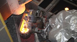 Two Kuka Robotics KR 1000 Titan robots are able to maximize the task of filling sand molds with ductile iron with minimal waste and optimal efficiency Two Kuka Robotics KR 1000 Titan robots are able to maximize the task of filling sand molds with ductile iron with minimal waste and optimal efficiency