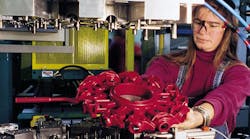 Hitchiner Manufacturing&rsquo;s Milford, NH, investment casting plant includes an &ldquo;Automated Casting Facility,&rdquo; wax injection, pattern assembly, shell building, casting, and heat-treating operations.