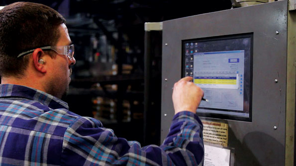 Data collection can be executed various ways from smart phones or largescreen LCDs or hardened shopfloor panels