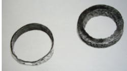 Figure 1 Ring samples of the original cast steel left and steel processed by an electric field right Figure 1 Ring samples of the original cast steel left and steel processed by an electric field right
