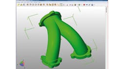 A CAD iteration of a finished part prior to 3D printing of a prototype or pattern A CAD iteration of a finished part prior to 3D printing of a prototype or pattern