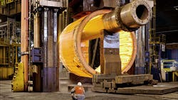 Le Creusot Forge which casts steel parts and forges and finishes reactor components such as parts for steam generator pressure vessels pressurizer heads primary pumps and primary piping Le Creusot Forge which casts steel parts and forges and finishes reactor components such as parts for steam generator pressure vessels pressurizer heads primary pumps and primary piping