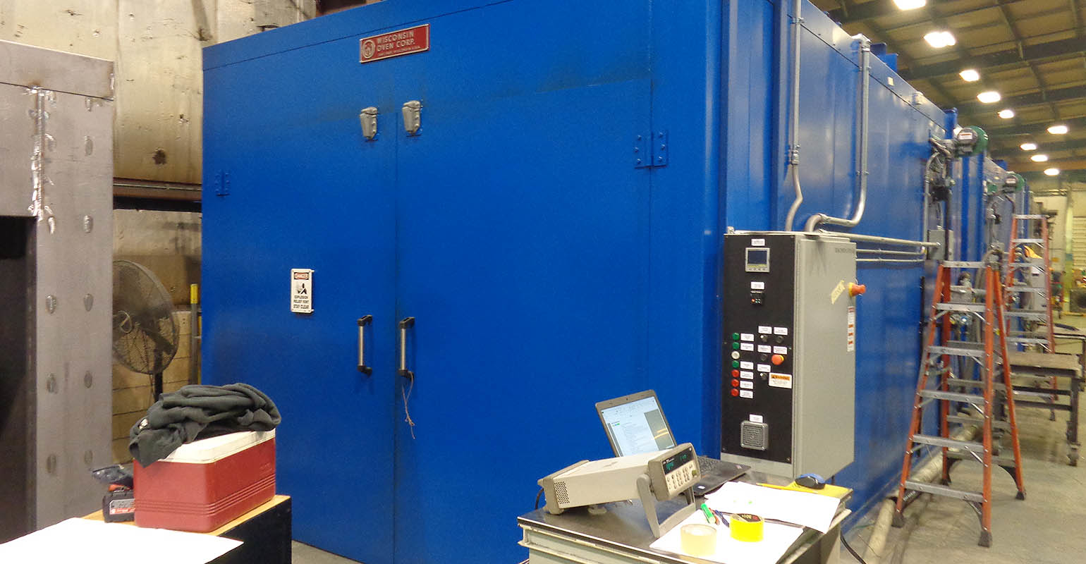 Wisconsin Oven shipped two natural gas-fired, enhanced-duty Walk-In Series ovens to a foundry, for drying sand cores.