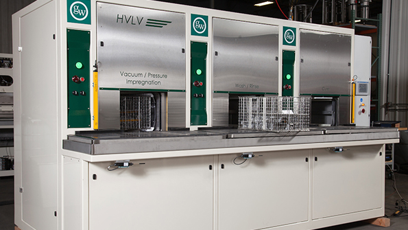 Godfrey amp Wingrsquos High ValueLow Volume system is a semiautomated threemodule operation that uses a dry vacuum and pressure processing to treat up to 15 cycles per hour