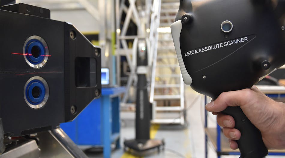 Leica&rsquo;s AT960-SR will operate over volumes of up to 10 meters diameter for &ldquo;six degrees of freedom&rdquo; (6DoF) measurement, corresponding to a volume of approximately 400 cubic meters.