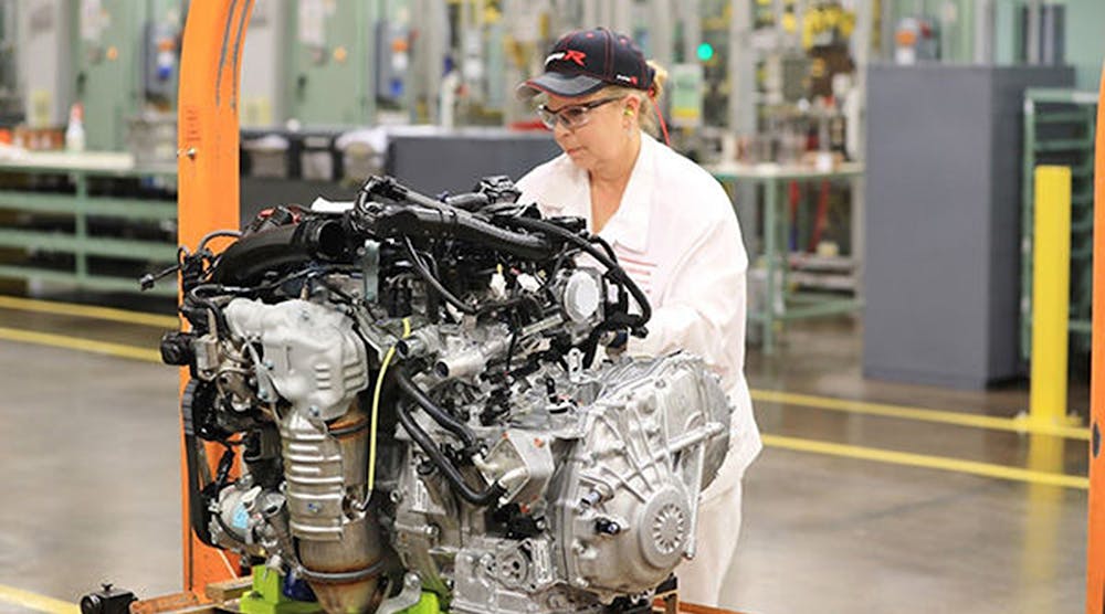 Honda of America Manufacturing&rsquo;s engine plant in Anna, OH, has two aluminum casting lines for engine blocks and cylinder heads, and four assembly lines.