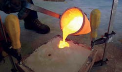 Hot Ladle Pouring Sand Mold Hot Ladle Pouring Sand Mold