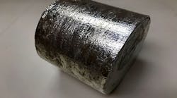 IBC Advanced Alloys released this view of an aluminum-scandium alloy ingot, one of several it has cast at the IBC Engineered Materials investment-casting foundry in Wilmington, MA. IBC Advanced Alloys released this view of an aluminum-scandium alloy ingot, one of several it has cast at the IBC Engineered Materials investment-casting foundry in Wilmington, MA.