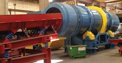 DIDION rotary sprue crusher/cleaner + Conveyor Dynamics vibratory feed conveyor DIDION rotary sprue crusher/cleaner + Conveyor Dynamics vibratory feed conveyor