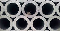 Cast pipes, stacked Cast pipes, stacked