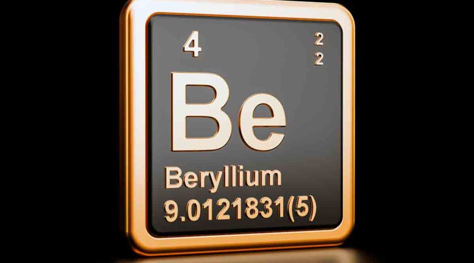 Beryllium is a metallic element known for its lightweight and mechanical stiffness, often used as a specialty alloy for aluminum, notably for investment castings used in aerospace and defense applications.