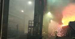 Combustion-sourced sand accumulation in a foundry / Keramida Combustion-sourced sand accumulation in a foundry / Keramida