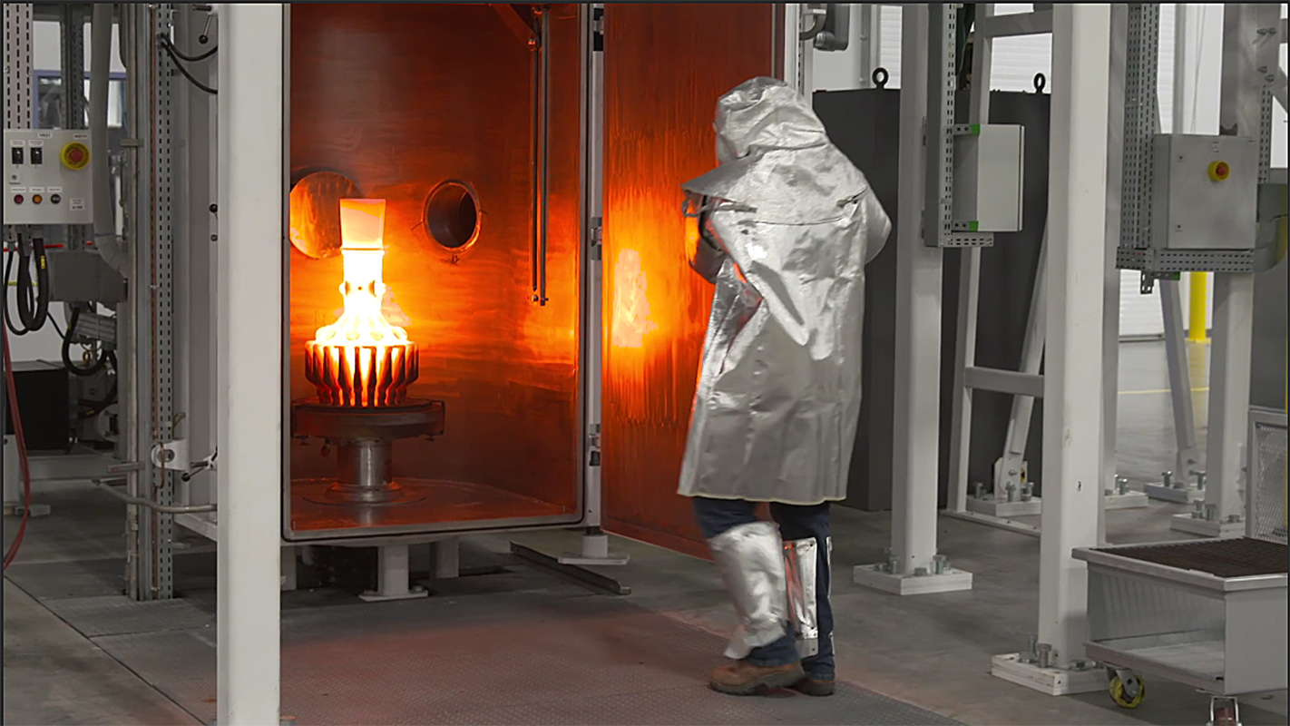 Ceramic mold firing at Advanced Airfoil Components