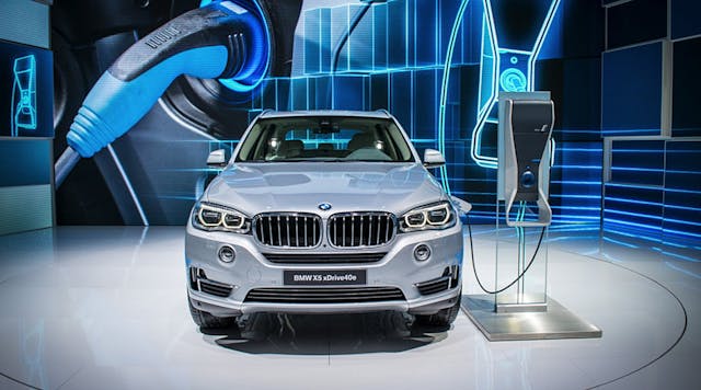 The BMW X5 xDrive40e is a plug-in hybrid vehicle introduced at at the 2015 Shanghai Motor Show.