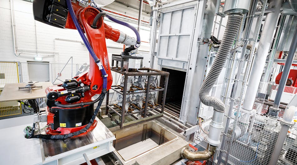 The heat-treatment pilot plant that introduces new heat-treatment capabilities and newly developed cooling gradients for Audi AG structural cast parts.