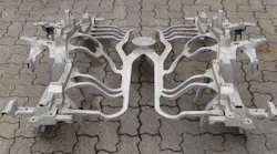 Untrimmed aluminum casting at BMW