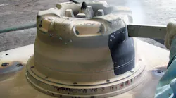dry-ice blast cleaning close-up