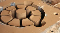 close-up, prepared sand mold