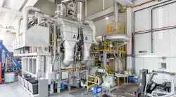 An Ecomelt furnace achieves energy-consumption of less than 600 kWh/t / (930 BtU/lb) for aluminum chips, taking into account chip drying and combustion.