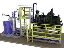 RIKO recovers clay and carbon from dust collector fines, for reuse in green-sand systems. “The generated slurry optimizes molding performance and improves casting quality,” according to developers, at less cost and lower emissions. RIKO recovers clay and carbon from dust collector fines, for reuse in green-sand systems. “The generated slurry optimizes molding performance and improves casting quality,” according to developers, at less cost and lower emissions.