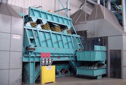 General Kinematics’ two-mass vibratory shakeout machine, designated for installation at the Fonderie Mora Gavardo in Italy. General Kinematics’ two-mass vibratory shakeout machine, designated for installation at the Fonderie Mora Gavardo in Italy.