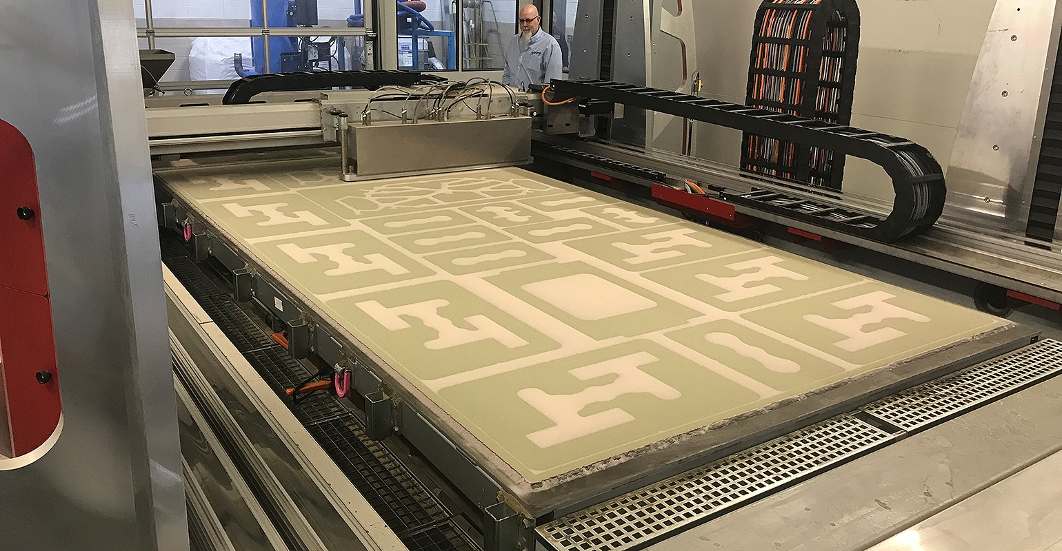 TEI Installing Second Sand 3D Printer voxeljet AG Foundry