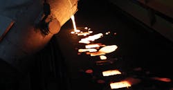 High binder levels, lack of mold permeability, and poor gating practices may initiate gas-porosity defects during pouring and molding. High binder levels, lack of mold permeability, and poor gating practices may initiate gas-porosity defects during pouring and molding.