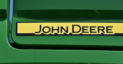Fiskness | Dreamstime | John Deere nameplate on ag equipment Fiskness | Dreamstime | John Deere nameplate on ag equipment