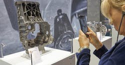 A visitor at EuroGuss 2020, NürnbergMesse, Nuremburg, Germany. A visitor at EuroGuss 2020, NürnbergMesse, Nuremburg, Germany.