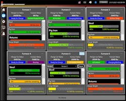 The Chargeminder™ system fits into an existing batch-making process. Instead of being limited to a single, isolated weight display output, the weigh frames are now connected to the Chargeminder™ system main console. The Chargeminder™ system fits into an existing batch-making process. Instead of being limited to a single, isolated weight display output, the weigh frames are now connected to the Chargeminder™ system main console.