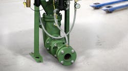 The Klein Plug Flo dense-phase pneumatic transporter moves foundry sand at 100-450 fpm, minimizing the detrimental effects to the material and to the piping and ductwork. The Klein Plug Flo dense-phase pneumatic transporter moves foundry sand at 100-450 fpm, minimizing the detrimental effects to the material and to the piping and ductwork.