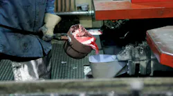 Ladle pouring at WEE Inc., Crookston, Minn.