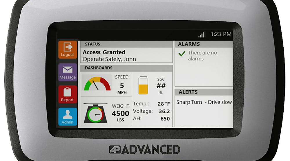 Advanced is a telematics system to help fleet owners manage access to equipment via RFID or PIN. Only trained operators can log in to the equipment.