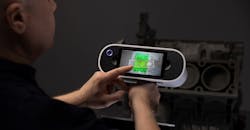 Scanning an automotive engine block with the 2022 Artec Leo 3D scanner. Scanning an automotive engine block with the 2022 Artec Leo 3D scanner.