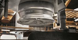 An aluminum-alloy wheel cast at BMW’s aluminum foundry in Landshut, Germany. An aluminum-alloy wheel cast at BMW’s aluminum foundry in Landshut, Germany.