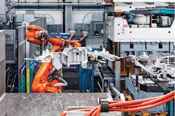 GF Casting Solutions high-pressure diecasting work cell. GF Casting Solutions high-pressure diecasting work cell.