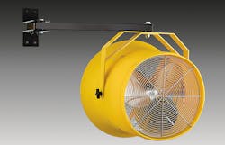 Allegro Industries’ 18-in. diameter (PN 9541-18) high-output fan with three blades. Allegro Industries’ 18-in. diameter (PN 9541-18) high-output fan with three blades.