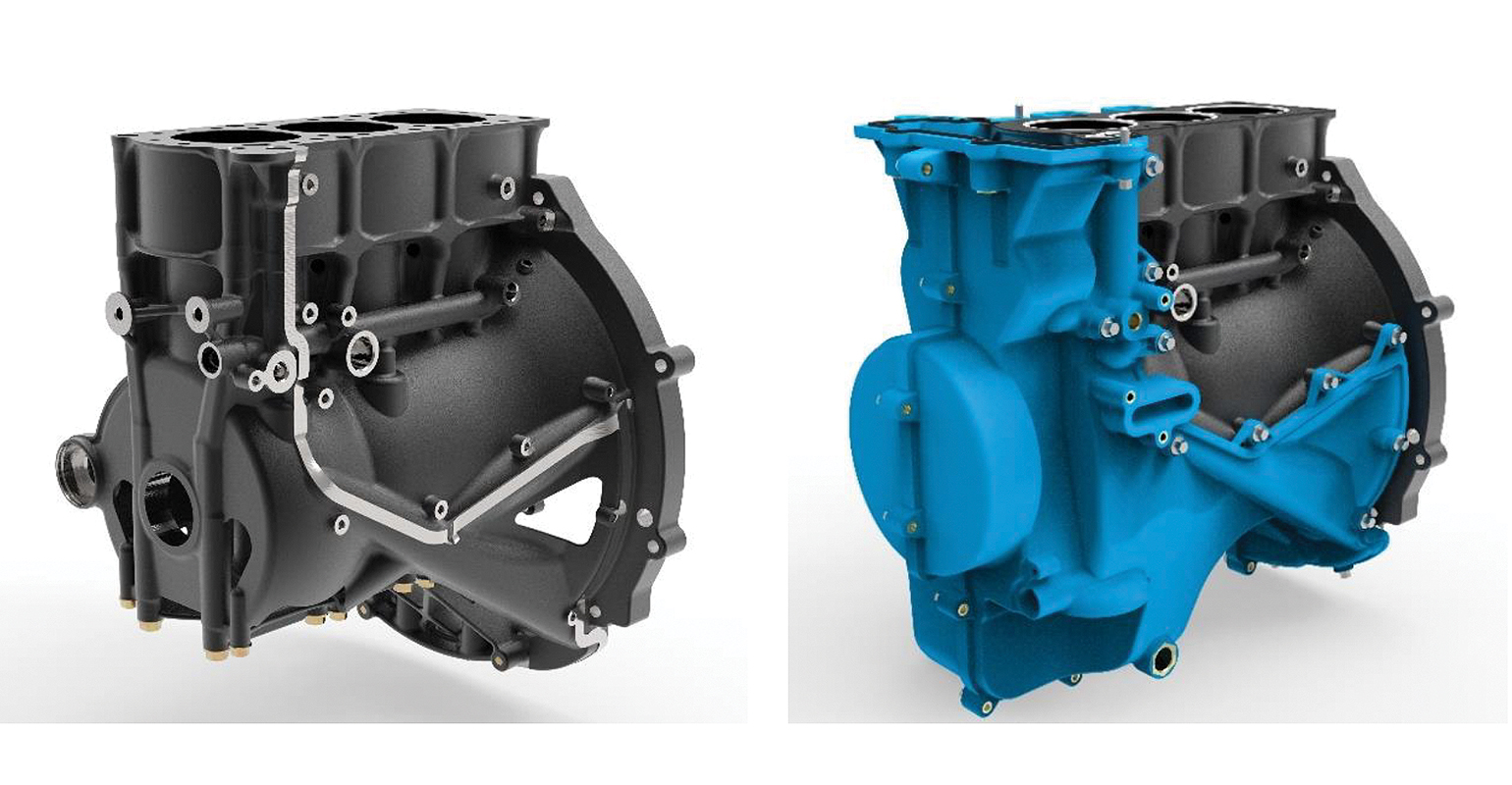 Using high-strength CGI with composite outer casings, Tupy redesigned the cylinder block of a three-cylinder aluminum internal combustion engine &ndash; for a design of comparable weight but improved mechanical properties, improved NVH, parent bore running surfaces, and reduced cost.