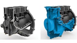 Using high-strength CGI with composite outer casings, Tupy redesigned the cylinder block of a three-cylinder aluminum internal combustion engine &ndash; for a design of comparable weight but improved mechanical properties, improved NVH, parent bore running surfaces, and reduced cost.