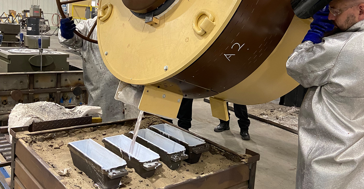 A 440-lb. capacity Thermtronix furnace now installed and operating at Kimura Foundry America, Shelbyville, IN.