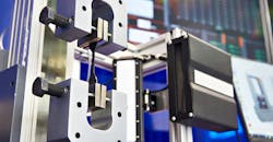 Electromechanical machine for tensile testing. Electromechanical machine for tensile testing.