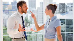 Heated argument at the office.