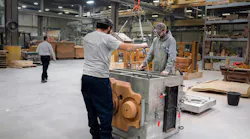 Permanent mold assembly at Wisconsin Aluminum Foundry.